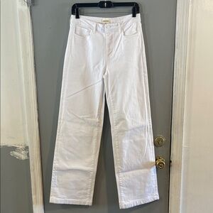 L'AGENCE Clayton High-Rise Wide-Leg Jeans White Size 27